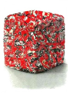 Cubo di metallo compresso