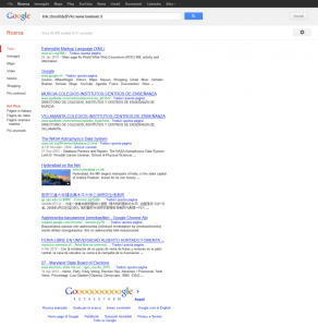 Strana SERP. Che cosa mai sarà? Screenshot della SERP strana.